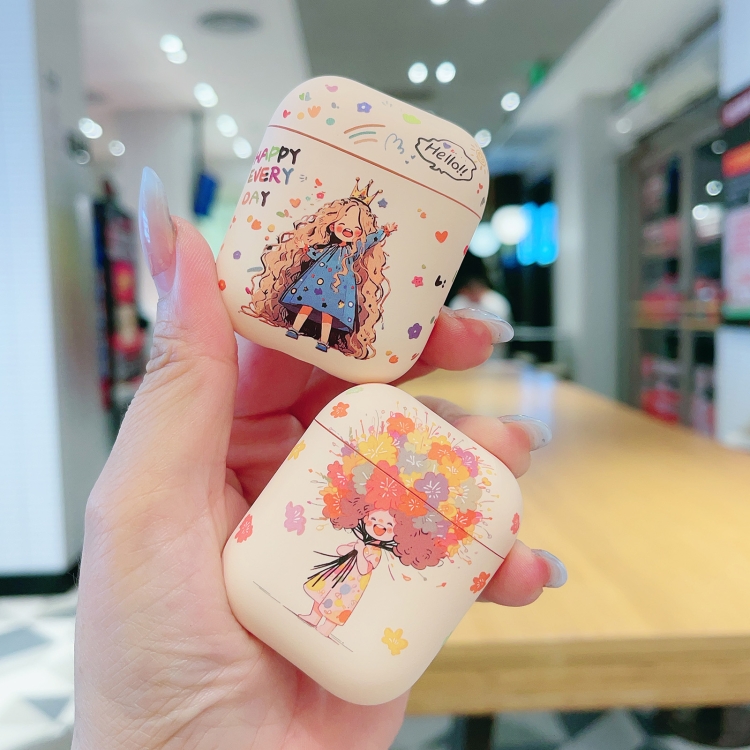 Girl Pattern Earbuds Box Frosted TPU Case, For AirPods Pro 2, For AirPods 3, For AirPods Pro, For AirPods 2 / 1 - Image 3