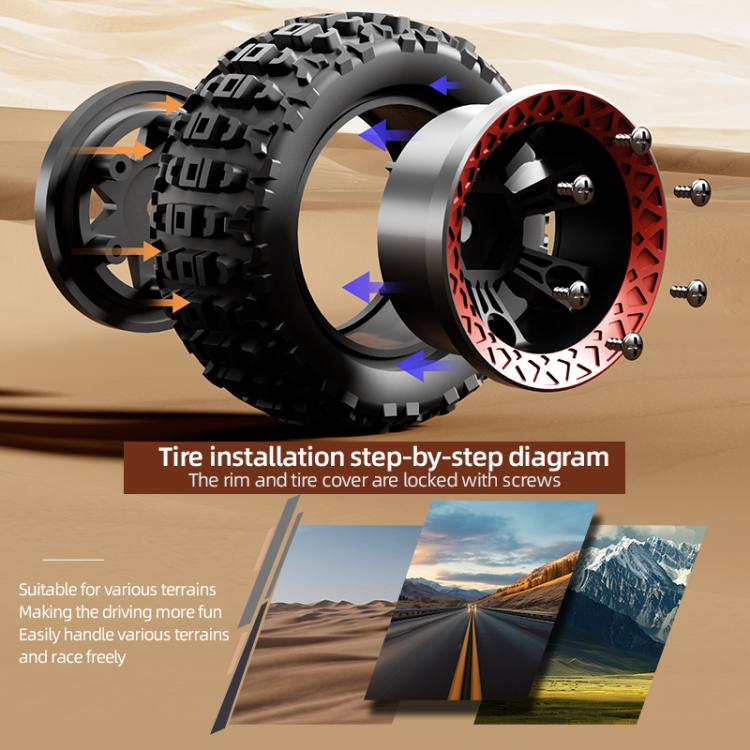 JJR/C C8820 1:18 4WD Carbon Brush Short Truck Off-road Remote Control Car - Image 7