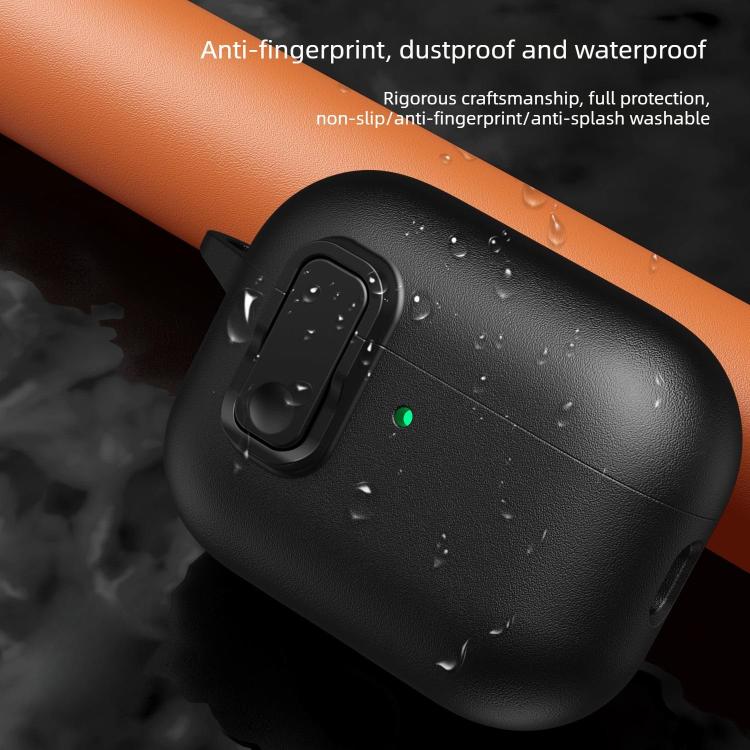 XDcase Faux Leather Texture Security Lock TPU Earbud Case, For AirPods Pro 3, For AirPods 4, For AirPods Pro 2 / 1 - Image 6