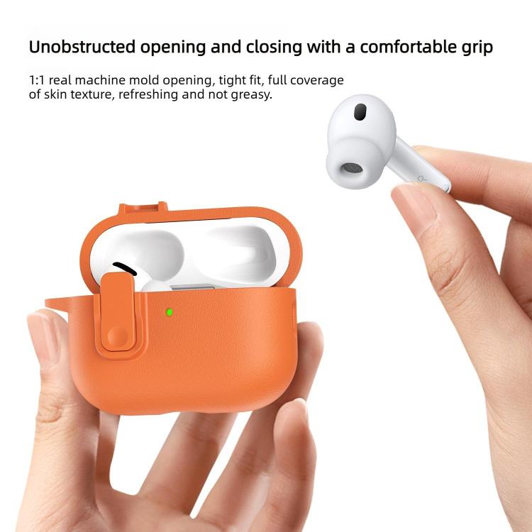 XDcase Faux Leather Texture Security Lock TPU Earbud Case, For AirPods Pro 3, For AirPods 4, For AirPods Pro 2 / 1 - Image 10