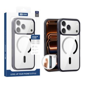 XDcase JINDUN Clear Cover Independent Metal Button Magnetic Phone Case, For iPhone 17 Pro Max, For iPhone 17 Pro, For iPhone 17