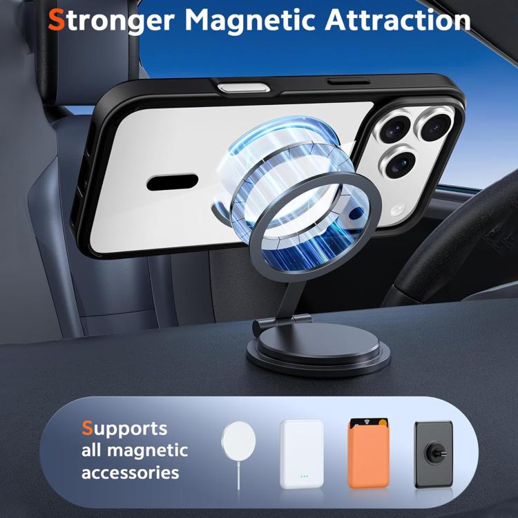 XDcase JINDUN Clear Cover Independent Metal Button Magnetic Phone Case, For iPhone 17 Pro Max, For iPhone 17 Pro, For iPhone 17 - Image 3