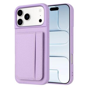 Litchi Pattern Magnetic Card Bag Holder Phone Case, For iPhone 17 Pro Max, For iPhone 17 Pro