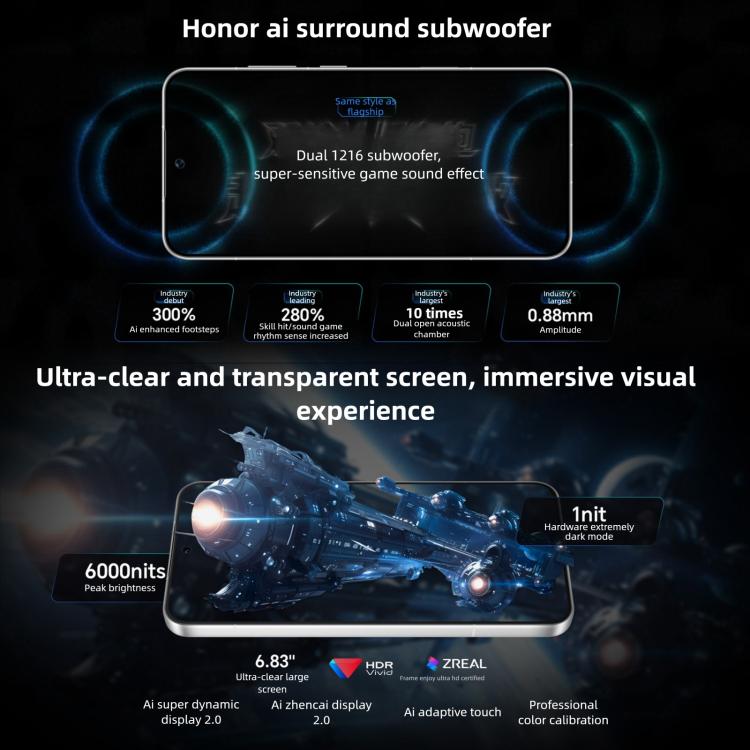 Honor WIN, 16GB+1TB, 3D Ultrasonic Fingerprint, 10000mAh Battery, 6.83 inch MagicOS 10.0 / Android 16 Snapdragon 8 Elite Gen 5 Octa Core, Network: ... - Image 14