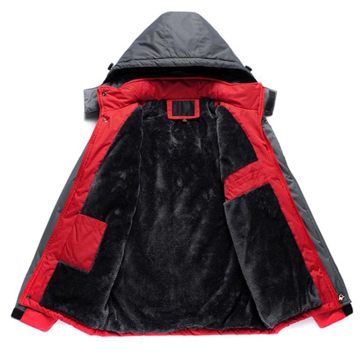 Men Winter Thick Fleece Waterproof Outwear Down Jackets Coats, L, XL, XXL, XXXL, XXXXL, XXXXXL - Image 3