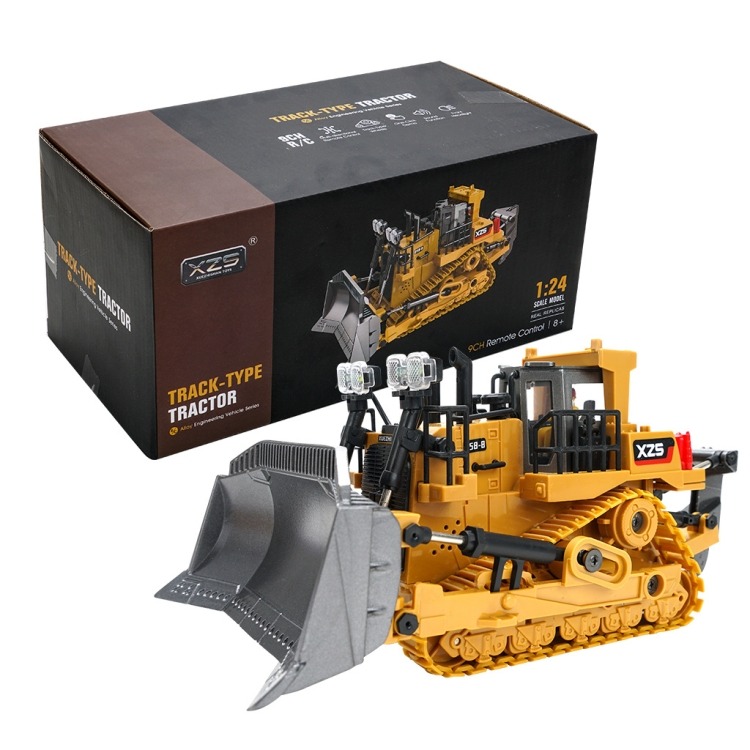 2.4G Remote Control Nine-Channel Crawler Heavy Bulldozer Children Remote Control Toy Alloy Excavator, 1031 Alloy Excavator - Image 6