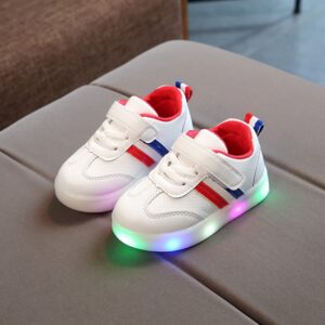 LED Light Up Casual Shoes Children Flat Board Shoes, 26, 27, 23
