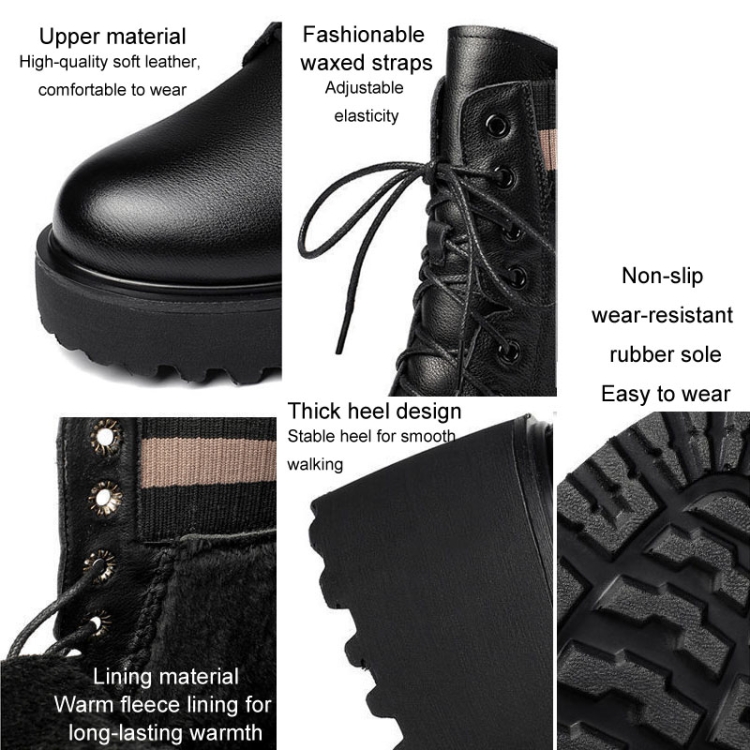 Women Fall And Winter Martin Boots England Style Thick Bottom Short Boots, 35, 36, 37, 38, 39, 40 - Image 4