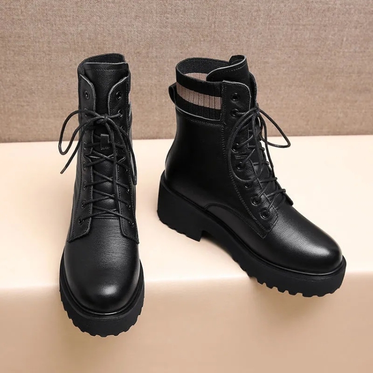 Women Fall And Winter Martin Boots England Style Thick Bottom Short Boots, 35, 36, 37, 38, 39, 40 - Image 5