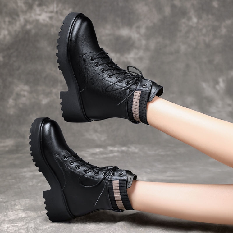 Women Fall And Winter Martin Boots England Style Thick Bottom Short Boots, 35, 36, 37, 38, 39, 40 - Image 8