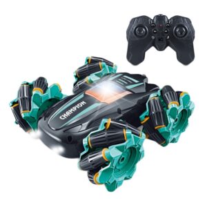 2.4G Stunt RC Car Drift Car Double-sided Racing Tumble Buggy Toy, Single RC Green, Single RC Blue, Dual RC Green, Dual RC Blue...