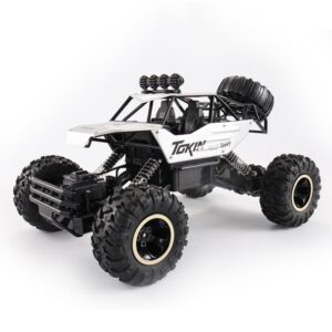 HD6026 1:12 Large Alloy Climbing Car Mountain Cross-country Four-wheel Drive Remote Control Car Toy, Size: 37cm, HD6026 1:12(Silver)...