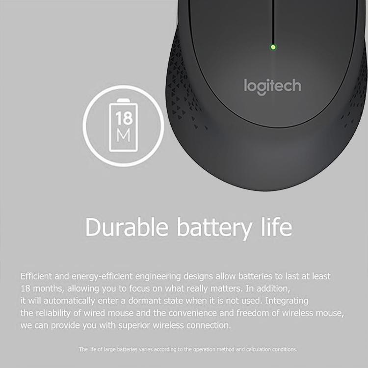 Logitech M280 2.4GHz 3-keys 1000DPI Wireless Optical Mouse, Wireless Range: 10m - Image 2