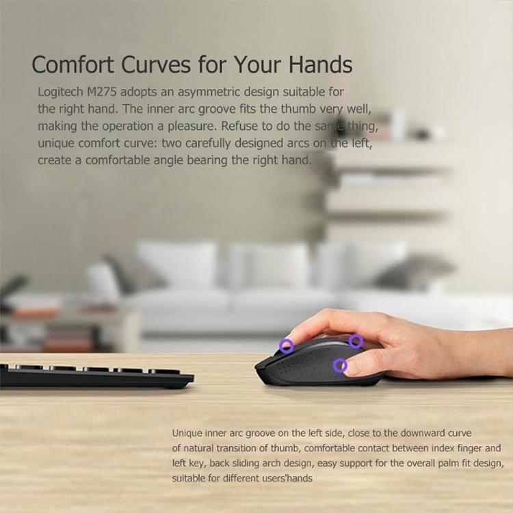 Logitech M280 2.4GHz 3-keys 1000DPI Wireless Optical Mouse, Wireless Range: 10m - Image 5