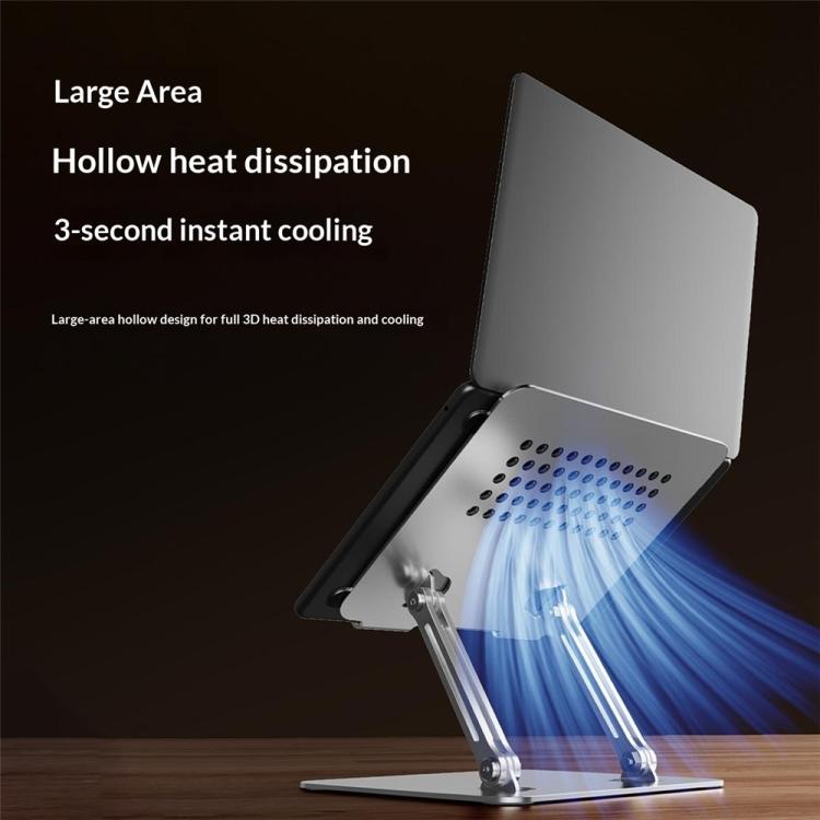 0031 For Laptop / Tablet Cooling Metal Support Adjustable Height Angle Desktop Stand, Basic Edition - Image 4