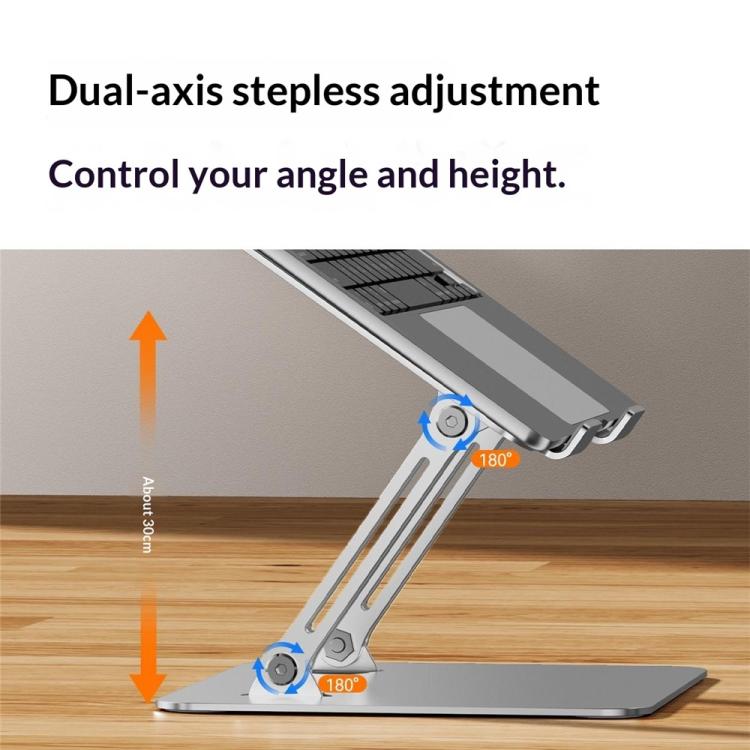 0031 For Laptop / Tablet Cooling Metal Support Adjustable Height Angle Desktop Stand, Basic Edition - Image 6