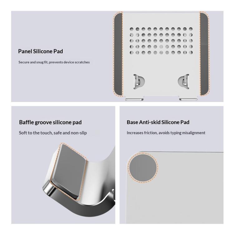 0031 For Laptop / Tablet Cooling Metal Support Adjustable Height Angle Desktop Stand, Basic Edition - Image 7