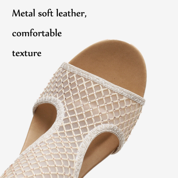 Ladies Summer Sandals All-Match Casual Mesh Thick Sole Wedge Heel Shoes, 36, 37, 38, 39, 40, 41, 42 - Image 4
