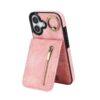 Retro Ring and Zipper RFID Card Slot Phone Case, For iPhone 17, For iPhone Air, For iPhone 16 Pro Max