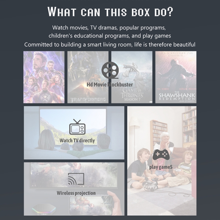 T95Z Plus 8K WiFi6 Android 12.0 Smart TV Box with Remote Control, Allwinner H618 Quad-Core, 2GB+16GB, 4GB+32GB, 4GB+64GB - Image 13