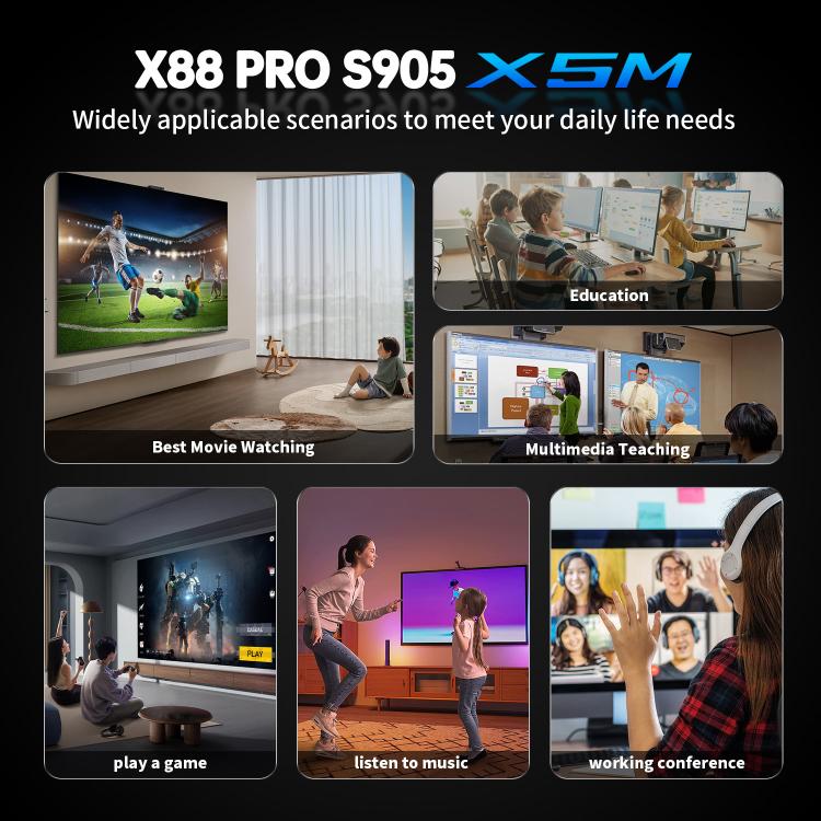 X88 Pro X5M Android 14.0 Smart TV Box, S905X5M 2.0GHz 64-bit Quad-core Cortex-A55, 2GB+16GB, 4GB+64GB - Image 8